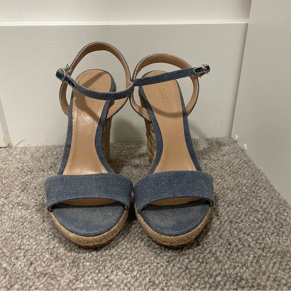 Barneys New York Denim Espadrille Wedges - Picture 2 of 7